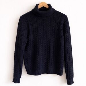 Aritzia Tna Cable Knit Wool + Cashmere Turtleneck Sweater